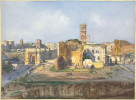 Ippolito Caffi (Italian, 1809 - 1866 ), The Arch of Titus and the Temple of Venus and Rome near the Roman Forum, , watercolor and gouache over graphite on wove paper, Joseph F. McCrindle Collection