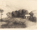 Alphonse Legros, Landscape with Pond (Le paysage a la mare), French, 1837 - 1911, , etching and drypoint?, Gift of George Matthew Adams in memory of his mother, Lydia Havens Adams