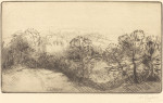 Alphonse Legros, Near the Woods (Pres du bois), French, 1837 - 1911, , drypoint and (etching?), Gift of George Matthew Adams in memory of his mother, Lydia Havens Adams