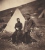 Roger Fenton (British, 1819 - 1869 ), Captain Graham and Captain MacLeod, 42nd Regiment, 1855, salted paper print from collodion negative mounted on paper, 1856, Horace W. Goldsmith Foundation through Robert and Joyce Menschel